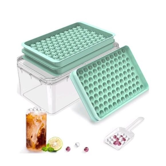 Mini Ice Cube Trays for Freezer, Small Round Ice Cube Molds 104x3 PCS Tiny... - Picture 1 of 8